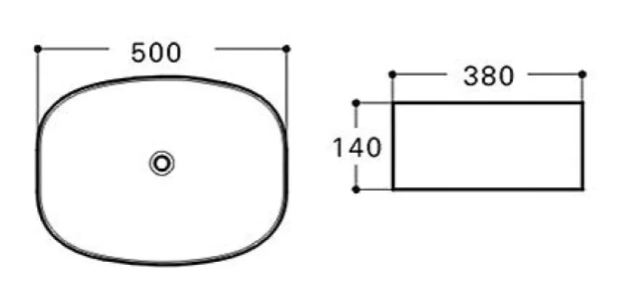 Раковина Aquanet Fine 50 см черная FINE-1-MB (детальная фотография), современные, hi-tech