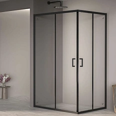 Душевой уголок RGW Passage PA-040B 120x80 см профиль черный, стекло прозрачное