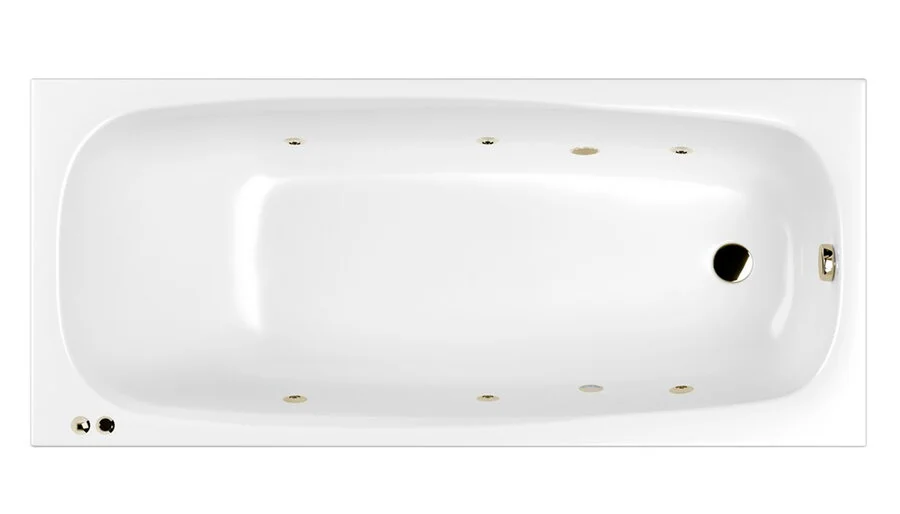 Ванна гидромассажная Whitecross Layla Soft, 170 х 75 см, увеличенная толщина акрила, усиленная армировка, белый/бронза, 0102.170075.100.SOFT.BR (детальная фотография)
