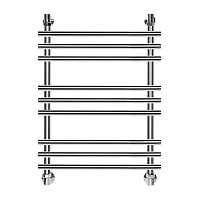 Полотенцесушитель водяной Ника Bamboo 80x50 см хром