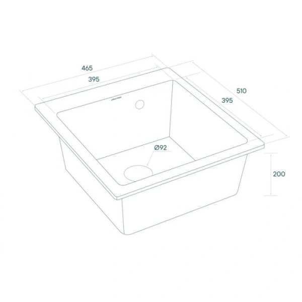Мойка для кухни Paulmark Zemar 46 см бежевая PM104651-BE (детальная фотография), врезные
