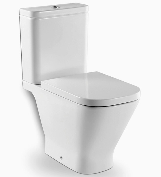 Унитаз компакт Roca The Gap 342477000 горизонтальный выпуск (детальная фотография)