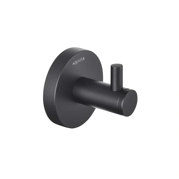 Крючок для ванной Акватек Европа черный матовый AQ4101MB (детальная фотография)