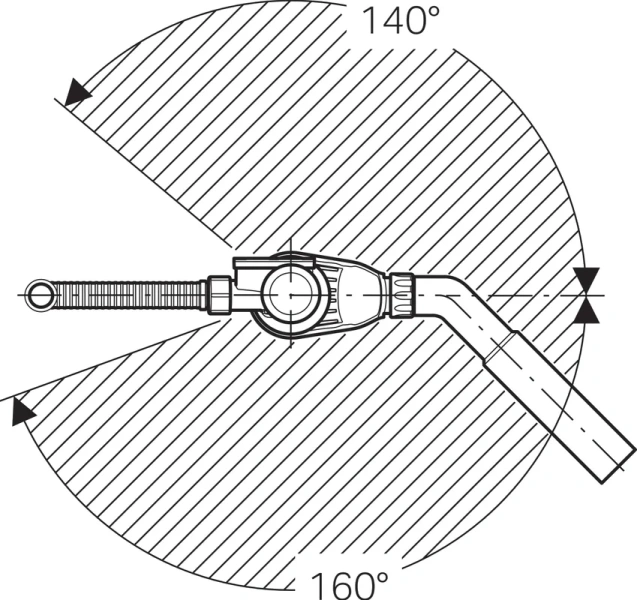 Слив-перелив Geberit с кнопкой слива 150.755.21.6 (детальная фотография), с переливом