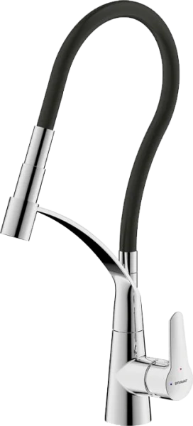 Смеситель для кухни Bravat с гибким изливом F7420453CP (детальная фотография)