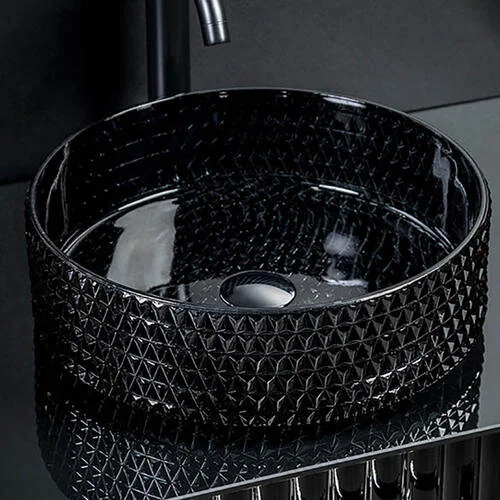 Раковина Boheme Monaco 39 см круглая, черная 817-B (детальная фотография)