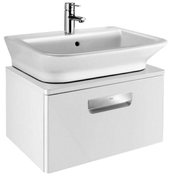 Раковина Roca The Gap 60 см белая 327474000 (детальная фотография), в форме чаши, прямоугольной формы