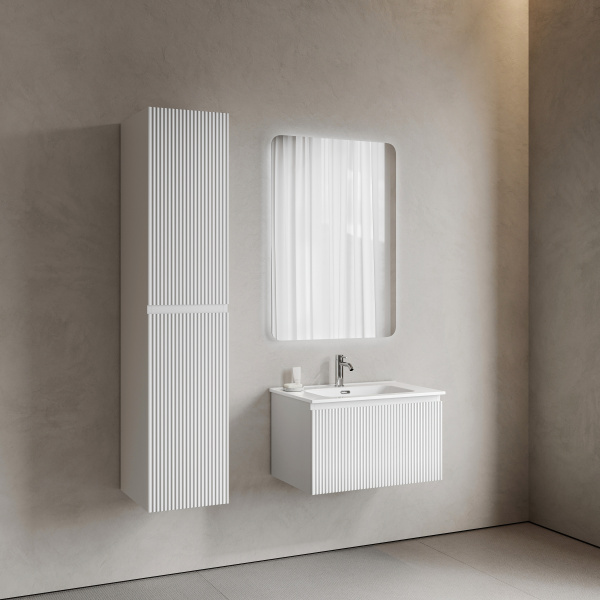 Тумба под раковину подвесная Sancos Snob R 1.0 70 см bianco SNR1.070W (детальная фотография), белая