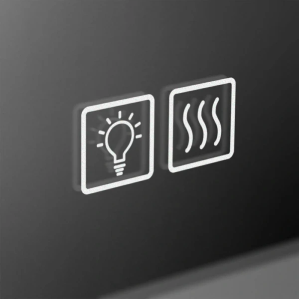 Зеркало с подсветкой BELBAGNO SPC 110 см с сенсорным выключателем SPC-MAR-1100-800-LED-TCH-WARM (детальная фотография), в белой раме