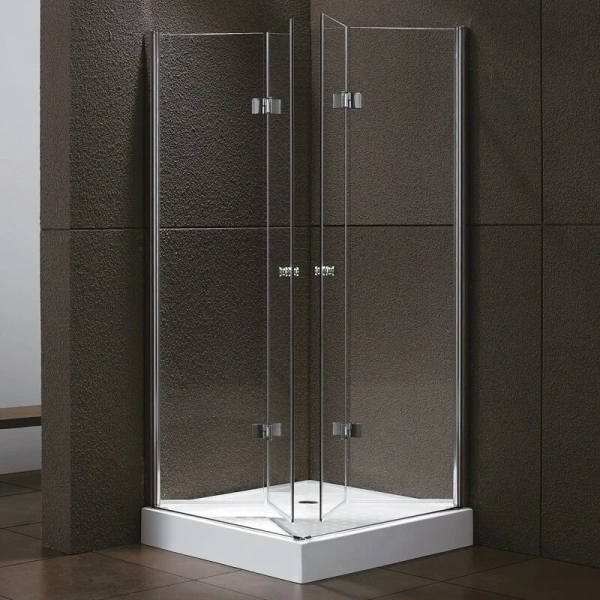 Душевой уголок Cezares Elena 100x100 см стекло прозрачное ELENA-W-AS-2-100-C-Cr (детальная фотография)