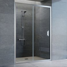 Душевая дверь профиль глянцевый хром стекло прозрачное Vegas-glass