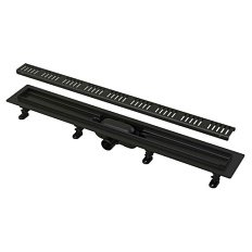 Душевой лоток Alcaplast 75 см полный комплект черный матовый