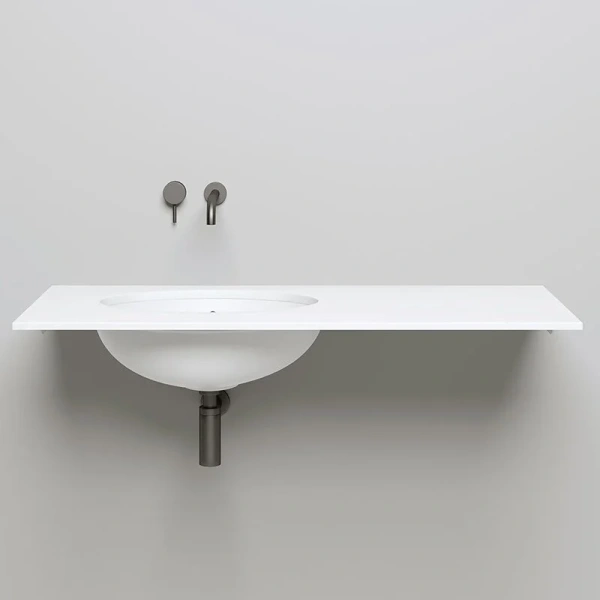 Раковина Salini Marea 12 109 56,5 см матовая 1101209M (детальная фотография), в форме чаши, круглой формы