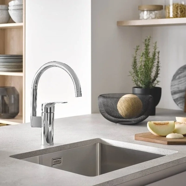 Смеситель для кухни Grohe Eurosmart 2021 однорычажный 33202003 (детальная фотография), однорычажные, двухрычажные