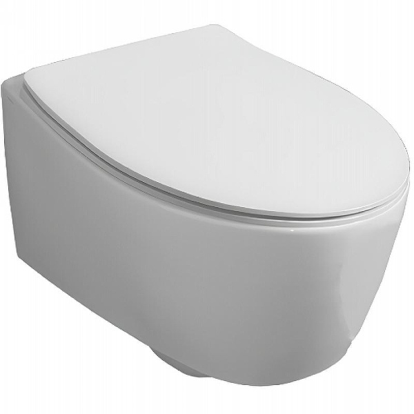 Унитаз подвесной Simas Lft Spazio белый LFT18 bi rimless (детальная фотография)