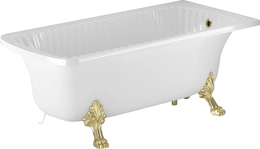 Ванна из искусственного камня Migliore Olivia Angolare 174х80 см фурнитура золото 25502 (детальная фотография)