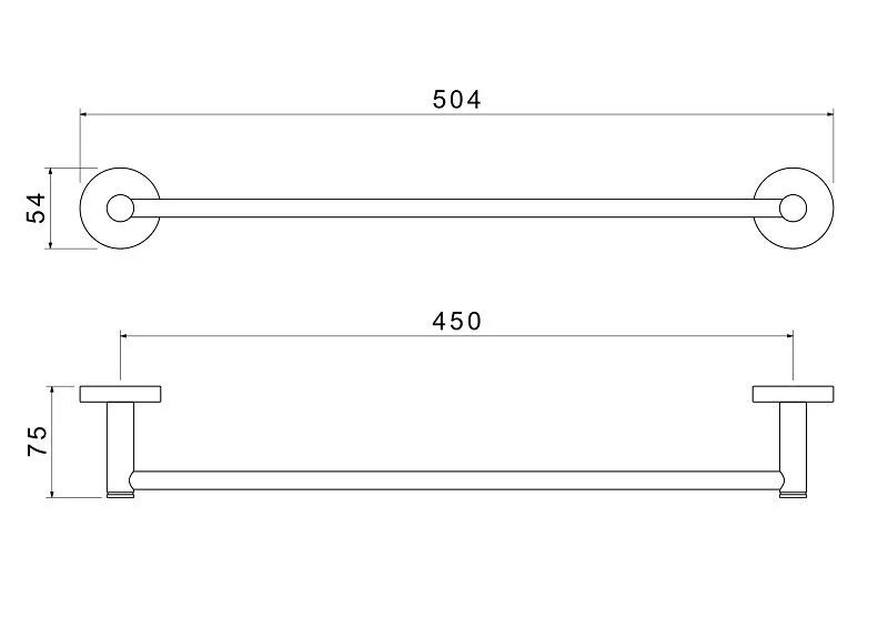 Полотенцедержатель Акватек Европа оружейная сталь AQ4120BGM (детальная фотография), современные, hi-tech