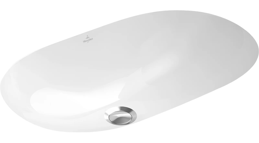Раковина Villeroy & Boch O.novo 58 см встраиваемая, с покрытием CeramicPlus 416250R1 (детальная фотография)