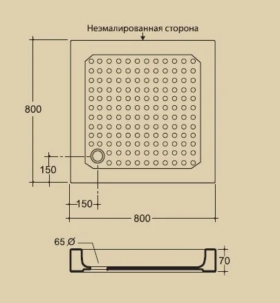 Душевой поддон Migliore 80х80 см квадратный ML.PDQ-28.370.BI (детальная фотография), недорогие
