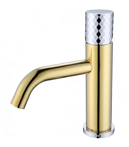 Смеситель для раковины Boheme Stick chrome diamond gold - фото 7