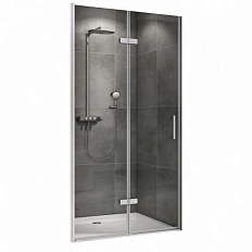 Душевая дверь в нишу Abber Sonnenstrand 100 см профиль хром, стекло прозрачное