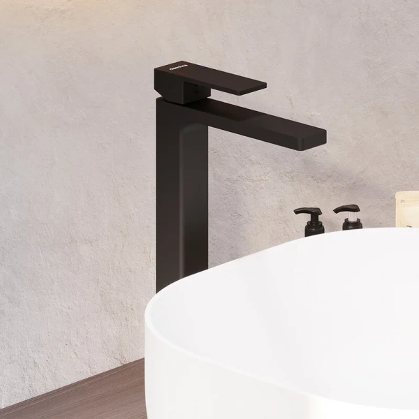 Смеситель для раковины Damixa Gala черный 530250300 (детальная фотография), современные, hi-tech