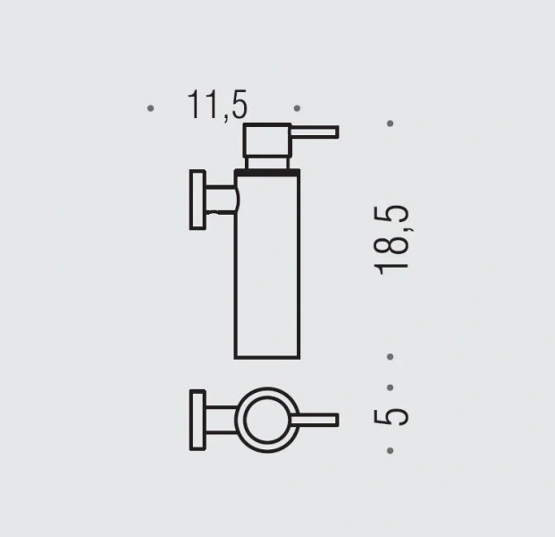 Дозатор для мыла Colombo Plus хром W4981 (детальная фотография), современные, hi-tech