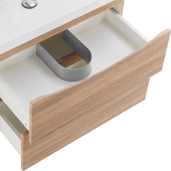 Тумба под раковину подвесная BelBagno Marino 70 см rovere bianco MARINO-700-2C-SO-WO-P (детальная фотография), комплект (набор)