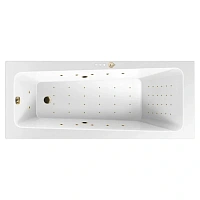 Ванна гидромассажная Excellent Ava Nano 160 x 70 см, белый/золото, WAEX.AVA16.NANO.GL