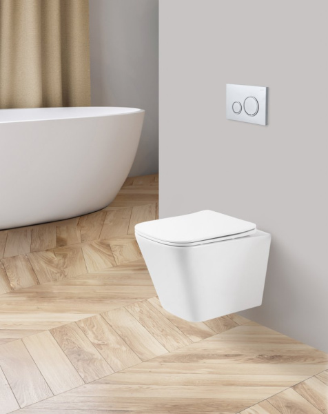 Унитаз подвесной Belbagno Ardente-R безободковый BB520CHR (детальная фотография), подвесные, встраиваемые