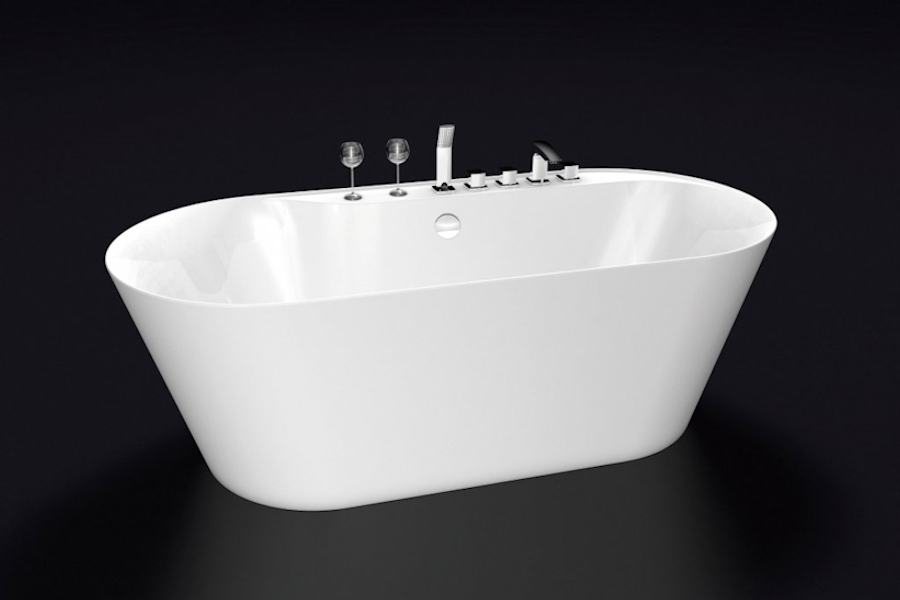 Ванна акриловая BelBagno 180х85 см белая BB14 (детальная фотография), современныe, hi-tech