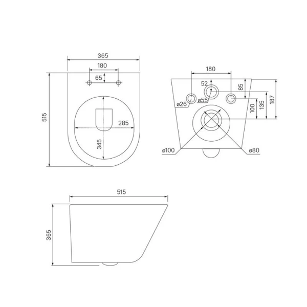Унитаз подвесной IDDIS Calipso черный CALR3BMi25 (детальная фотография), подвесные, встраиваемые