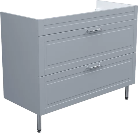 Тумба под раковину напольная IDDIS Oxford 100 см светло-серая OXF10L1i95 (детальная фотография), 100 см