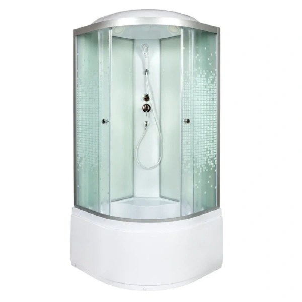 Душевая кабина Deto L 90x90 см с высоким поддоном L990 (детальная фотография)