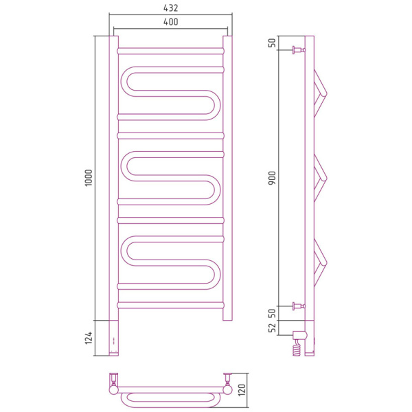 Схема (детальная фотография), s образные, вертикальные