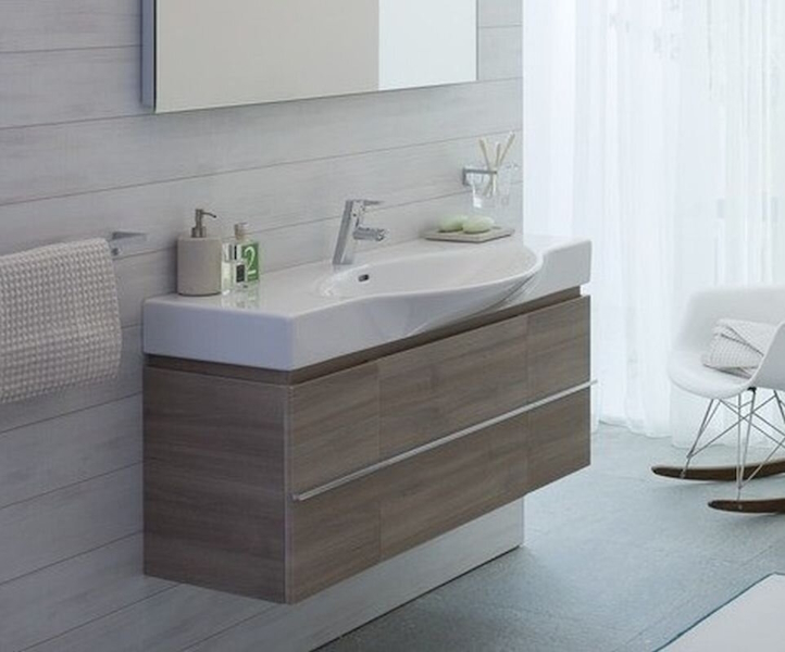 Раковина Laufen Palace 120 см без полотенцедержателя, с 1 отверстием для смесителя 8.1170.4.000.104.R (детальная фотография), современные, hi-tech