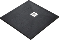 Душевой поддон WasserKRAFT Dill 90x90 см черный матовый