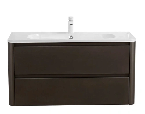 Тумба под раковину подвесная Cezares Relax 100 см оружейная сталь - фото 5