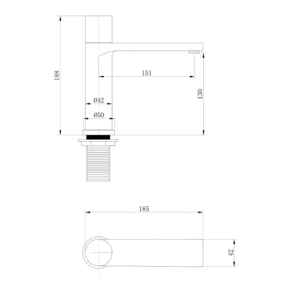 Смеситель для раковины Abber Rund золото матовое AF8710G (детальная фотография), для раковины