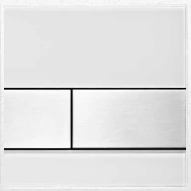 Клавиша смыва, цвет стекла белый, цвет кнопки нержавеющая сталь, Tece TECEsquare Urinal 9242801 (детальная фотография)