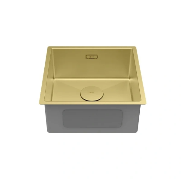 Мойка для кухни Lemark Olanga 44 см светлое золото 9938122 (детальная фотография), квадратная