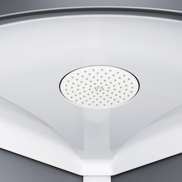 Душевая кабина Am.Pm X-Joy 90х90 см стекло графит W88C-301A-090GG (детальная фотография), с раздвижными дверьми