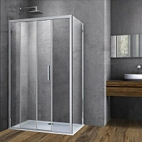 Душевой уголок Vincea Soft 150x90 см хром