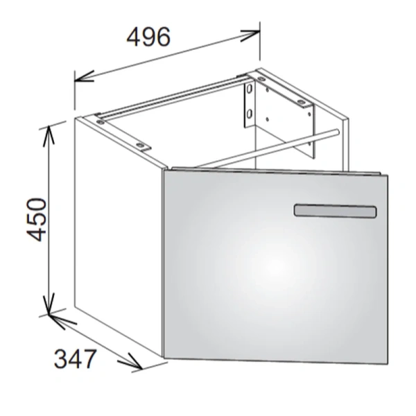 Тумба под раковину, цвет белый матовый, петли слева, Keuco Royal Universe 32790 270001 (детальная фотография), по запросу