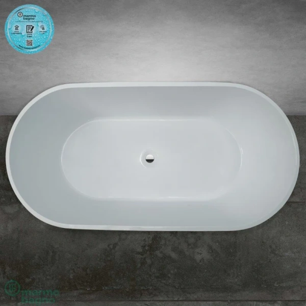 Ванна из литьевого мрамора Marmo Bagno Палермо MB-PL170-80, 168 х 80 см (детальная фотография), 170х80