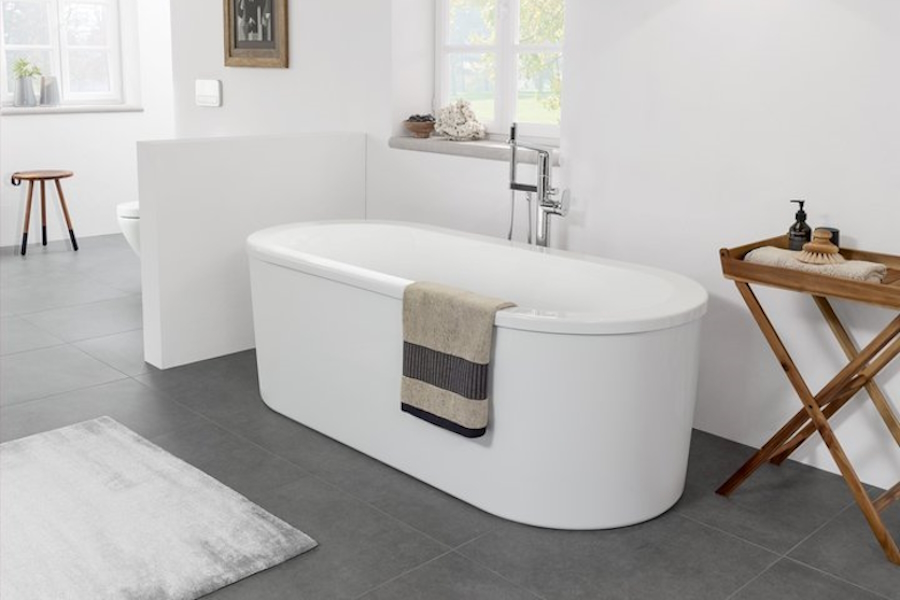 Ванна акриловая Villeroy & Boch Loop&Friends 180х80 см отдельностоящая белая UBA180LFO7PDV-01 (детальная фотография), акриловые