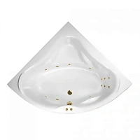 Ванна гидромассажная Excellent Konsul Line 150 x 150 см, белый/золото, WAEX.KON15.LINE.GL