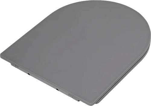 Крышка-сидение с микролифтом BelBagno Colorato серое матовое, петли металлические - фото 2