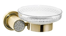 Мыльница Boheme Royal Cristal золото, прозрачный кристалл