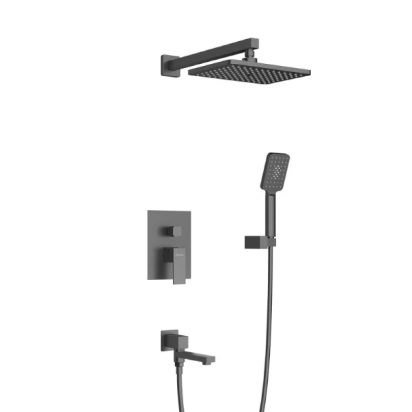 Душевой комплект Cezares Slider черный матовый SLIDER-VDSET-NOP (детальная фотография), черные